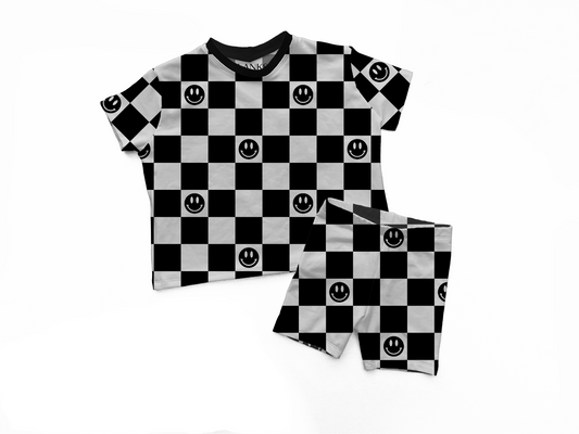 Happy checks Biker Short Set